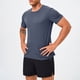 thumbnail image 4 of Ceisia Men's Slim Fit Short Sleeve Crew Neck Athletic T-shirt Quick Dry Solid Color Workout Top Gray XXXL Gifts, 4 of 6