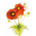 thumbnail image 2 of Novak, Shirley 26x32 White Modern Wood Framed Museum Art Print Titled - Flores Rojas Green Leaves I, 2 of 4