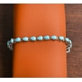 thumbnail image 3 of Turquoise Pear Wedding Tennis Bracelet, Pear Shaped Bracelet,Anniversary Gift, Birthstone Jewelry, Gifts, 3 of 4