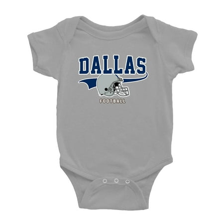 

Cute Dallas One-piece Outfits Football Jersey Baby Clothes (Gray 6-12 Monthes)