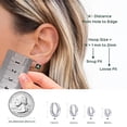 thumbnail image 6 of ChicSilver Solid 925 Sterling Silver Chunky Hoop Earrings for Women Hypoallergenic Thick Huggie Earring Wide Hoops Everyday Hoop Earrings, 6 of 9