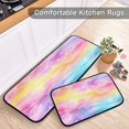 thumbnail image 5 of 2-Piece Kitchen Mat Set Non Slip Washable Floor Mats Decorative Rugs for Kitchen Sink Laundry Pastel Rainbow Flowers, 5 of 7