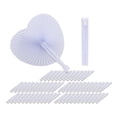 thumbnail image 3 of 10 abanicos de plástico con forma de corazón para bodas, regalos de fiesta (blancos), 3 of 4