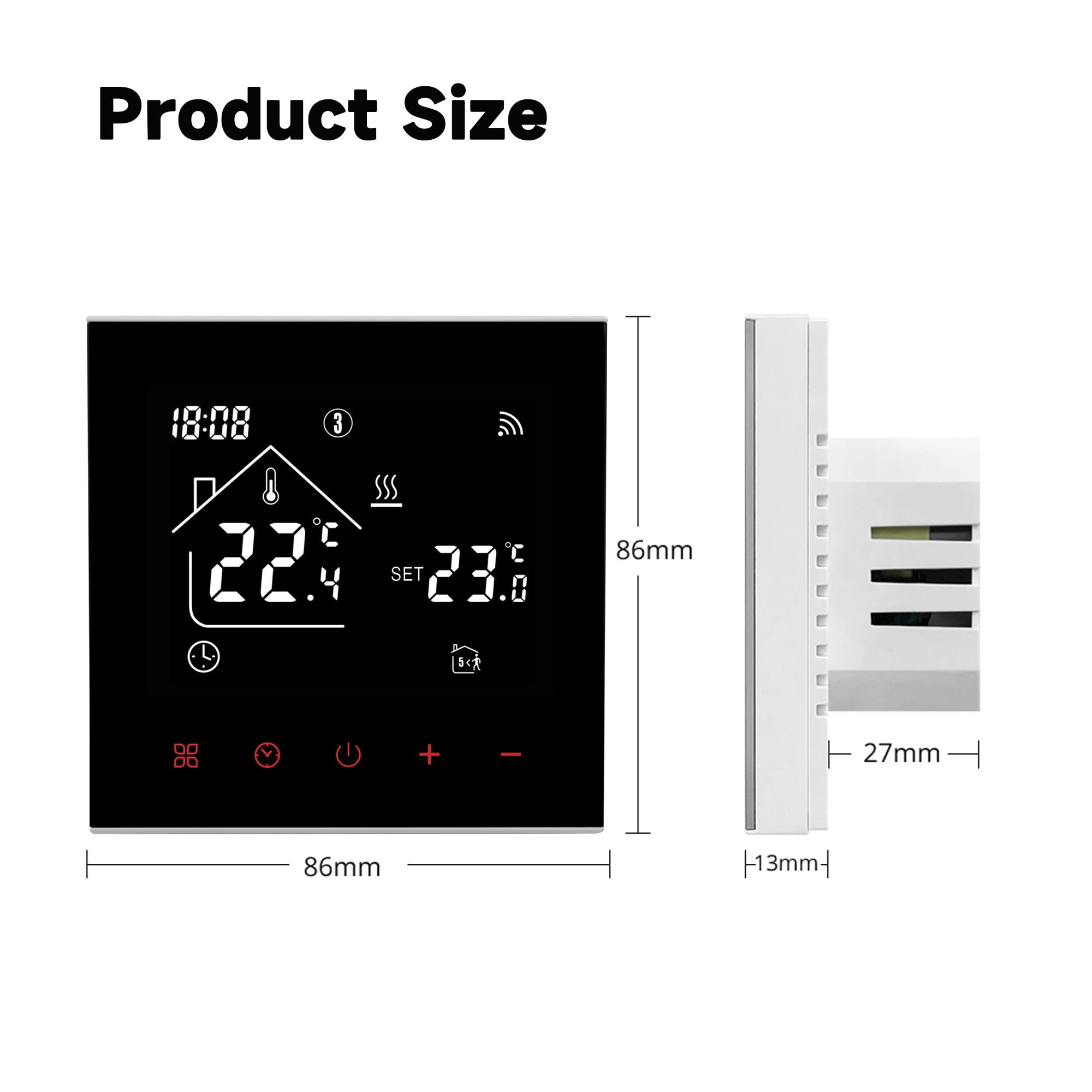Tuya Smart Thermostat, LCD Display Touch Screen For Electric Floor Heating Water/Gas Boiler Temperature Remote Controller ,Easy Installation