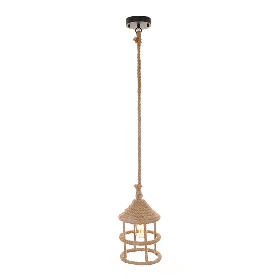 8.5" x 8.5" x 47" Rope  Pendant Lamp