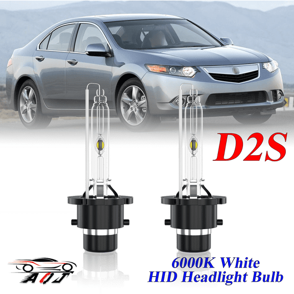For Acura TSX 2004-2014 D2S HID Headlight High/Low Beam 6000K Crystal White Xenon Bulbs Set 2
