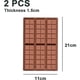 thumbnail image 2 of Moldes rectangulares de chocolate para hacer barras rellenas, resistentes al calor (de -40 °F a 446 °F), moldes para barras profundas, moldes para derretir cera, paquete de 2, silicona de grado, 2 of 5