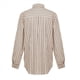 thumbnail image 4 of Camisas A Rayas con Botones para Mujer, Blusas Casuales de Larga con Cuello en V y Bolsillos Caqui M, 4 of 7