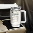 thumbnail image 5 of Grandma Gifts, Grandma Watercolor Floral Nutrition Facts, Tumbler 40 Oz With Handle Lid And Straw, Handle Grandmas Cup For Great Heart Sippy Flower Best Ever Coffee Cups Nana, 5 of 6