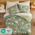 thumbnail image 3 of Juego de edredón CASAAGUSTO, tamaño king, estampado floral verde, 7 unidades, 3 of 7