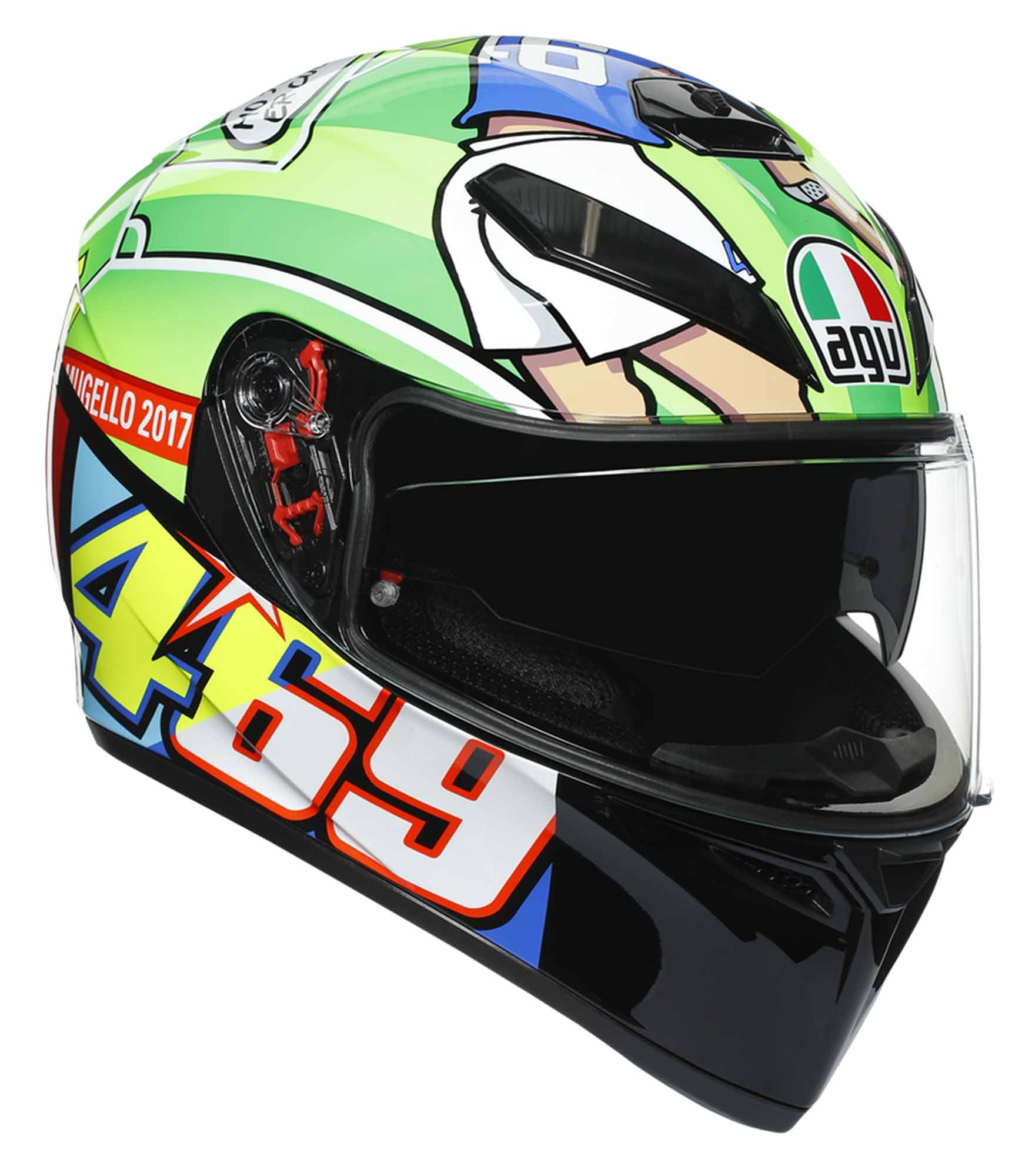 The Chicken Replica L AGV K3 Full Face VR46 Rossi Motorcycle Bike Helmet