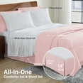 thumbnail image 4 of Swift Home 6PC Rose Blush Twin Bedding Set Comforter, Sheets, Pillowcases, Bedskirt, Shams, 4 of 5