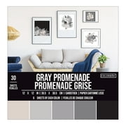 Colorbok 12" Smooth Gray Promenade Cardstock, 30 Sheets