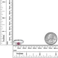 thumbnail image 6 of Gem Stone King 925 Sterling Silver Pink Tourmaline and Lab Grown Diamond Engagement Ring for Women | 1.06 Cttw | Round 5MM | Gemstone October Birthstone | Size 6, 6 of 6