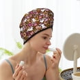 thumbnail image 6 of Pofeuu Flower Bunny Print Coral Velvet Dry Hair Cap,Microfiber Hair Towel Wrap for Women Wet Hair,Quick Dry Turban, 6 of 6