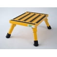 thumbnail image 2 of Safety Step Step Stool S-07C-Y One Step With Non-Slip Strips And Rubber Leg Tips; Foldable; 1000 Pound Capacity; Yellow; Aluminum; Small, 2 of 5