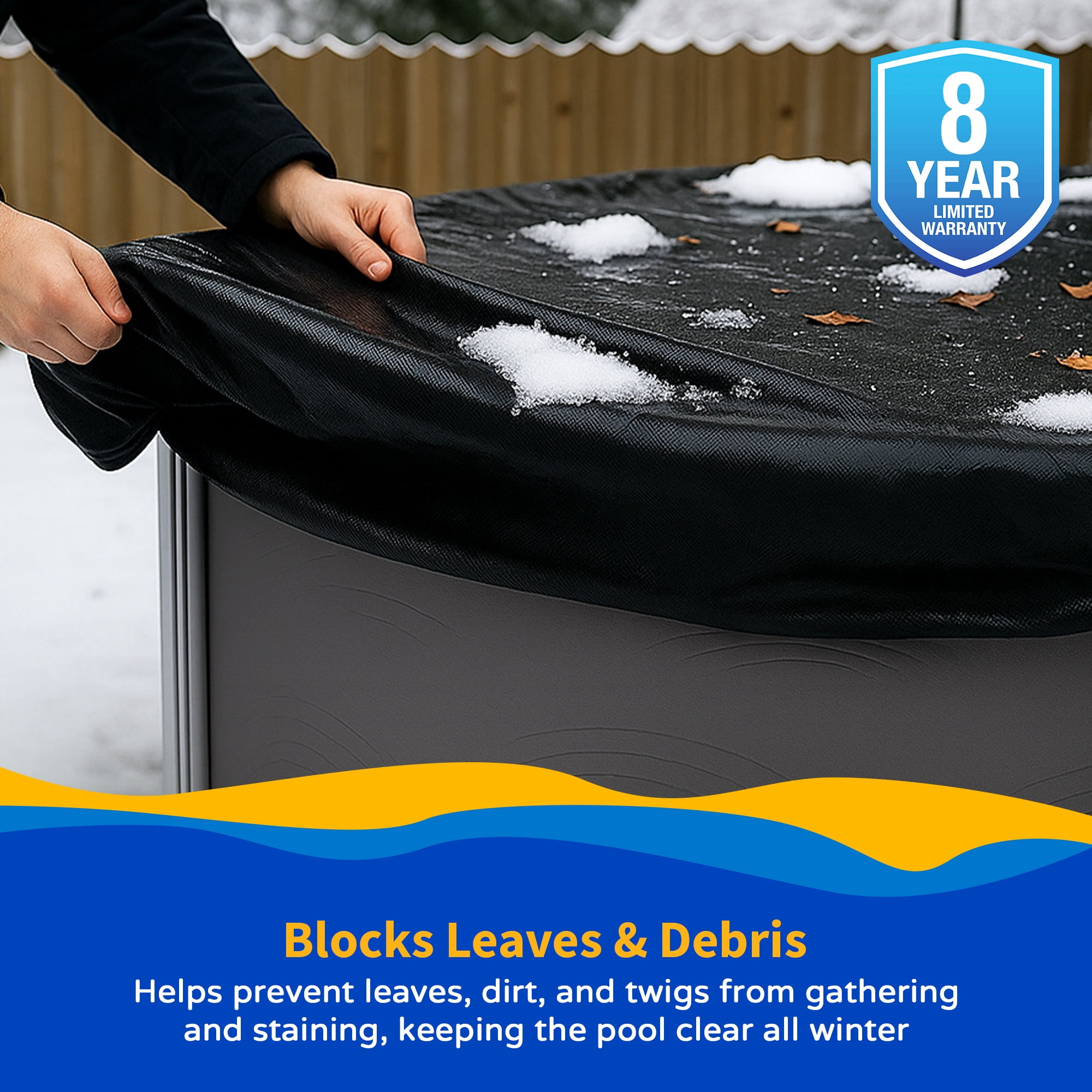 Blue Wave 18' x 34' Oval Rugged Mesh Above Ground Pool Winter Cover