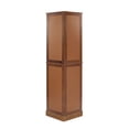thumbnail image 6 of Royard Oaktree 72" Retro Lighted Corner Curio Cabinet with Glass Doors, Shelves, and Mirror Back, 6 of 9