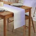 thumbnail image 2 of Ombre White Table Runner 72 Inches, Romatic Purple Art Bed Runner Dresser Scarves Tabletop for Indoor Outdoor Parties/Ceremony/Banquet, 14" x 72", 2 of 8