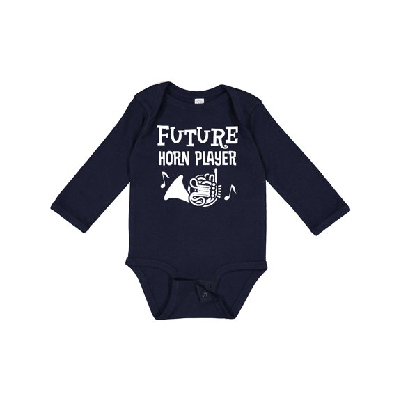 Inktastic Future French Horn Player Childs Music Boys or Girls Long Sleeve Baby Bodysuit