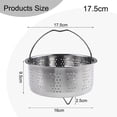 thumbnail image 4 of BUYISI Stainless Steel Steamer Basket Accessory For Instant Cooker With Silicone Handle Pressure Cooker Rice Steamer Basket 17.5cm, 4 of 7