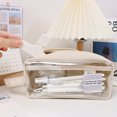 thumbnail image 2 of CSChome Pencil Pouch Clear Pencil Case – With Handle Large Capacity Korean Style Stationery Storage, 2 of 7