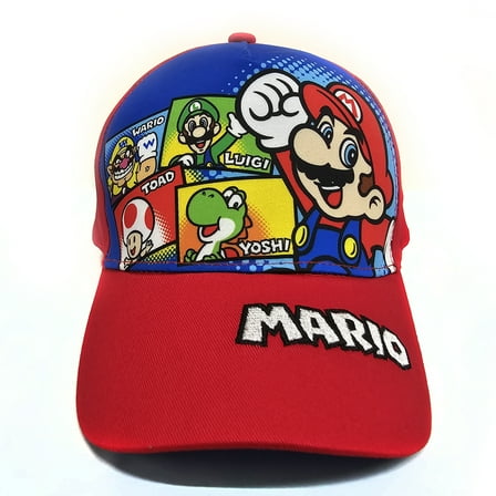 Super Mario Red & Blue Tone Baseball Cap