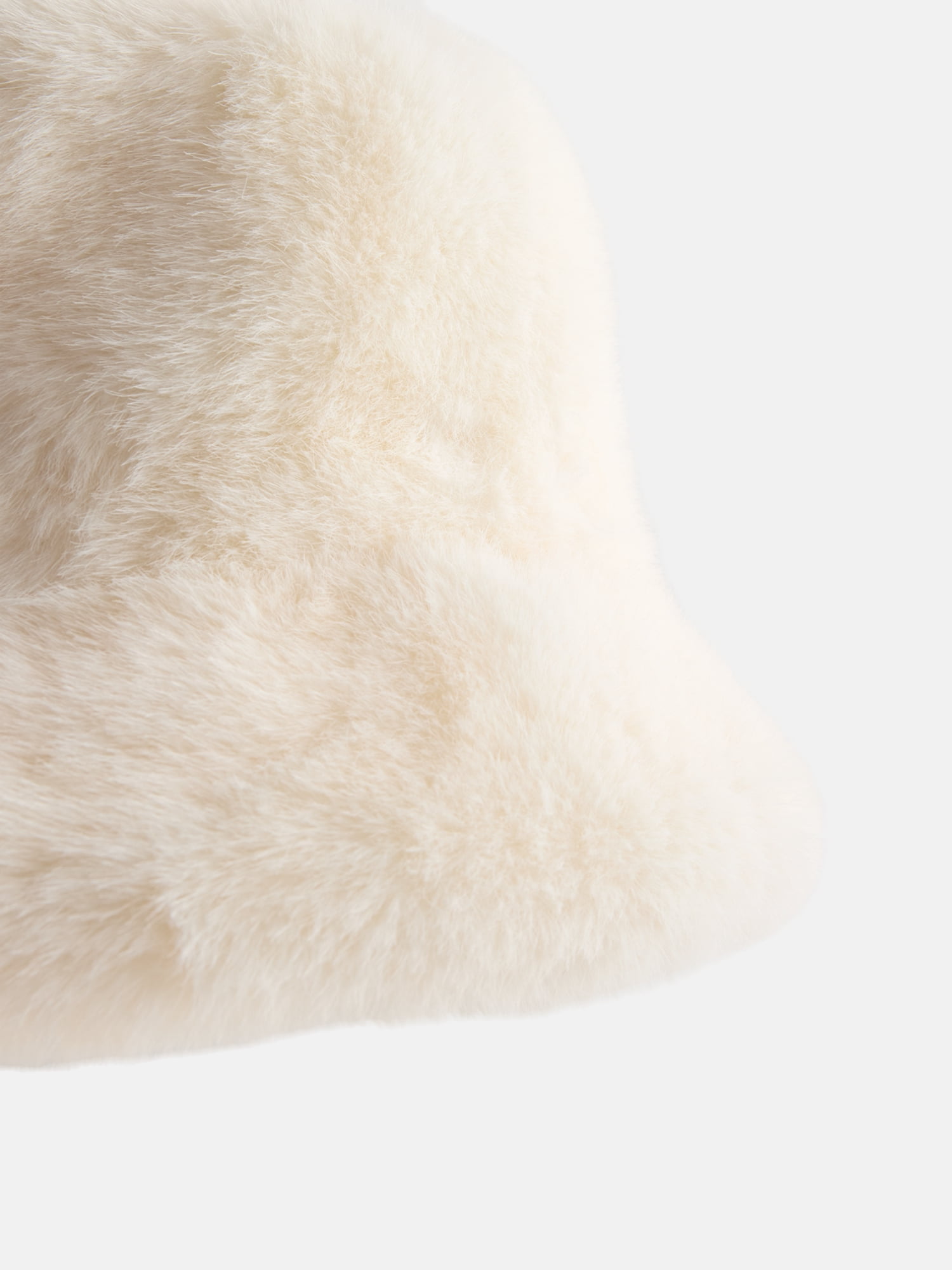Madden NYC Women's Faux Fur Bucket Hat, Ivory