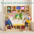 thumbnail image 6 of Advwin 10 Section Wall Cubbies with Cushion Shoe Storage Bench and Hooks for Classroom, Daycare, 6 of 8