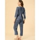 thumbnail image 5 of Conjuntos de pijama Allegra K para mujer ropa de dormir suave Gris oscuro S, 5 of 6
