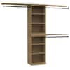 ClosetMaid Modular Storage 73.38 in.-93.43 in. W Sand Tower System 8-Shelf Wood Closet System