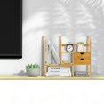 thumbnail image 4 of Bookshelf Desktop Bamboo Office Organizer Desk Storage Organizer Display Shelf Rack, Counter Top Bookcase - -, 4 of 6