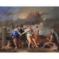 thumbnail image 2 of Nicolas Poussin 18x15 Black Ornate Wood Framed Double Matted Museum Art Print Titled - A Dance to the Music of Time (C.1634 - C.1636), 2 of 5