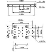 Gibraltar Mailboxes Universal Mailbox Mounting Bracket Molded Plastic Black, Mounting Bracket, PLMB0060