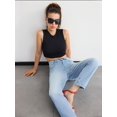 thumbnail image 2 of Round Neck Sleeveless Cotton Camisole Tank Top, 2 of 5