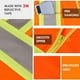 thumbnail image 4 of Chaleco de seguridad SULWZM 3M con bolsillos reflectantes con cremallera naranja L, 4 of 6
