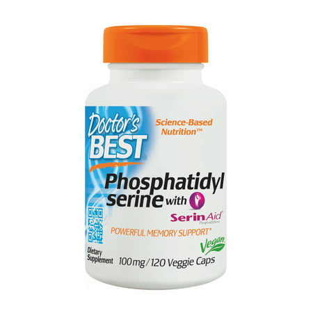 Doctor's Best Phosphatidyl Serine, Gluten Free, Vegan, Memory Support, 100 mg, 120 Veggie (Best Supplements To Improve Memory)