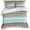 Turquoise, variant on 3 Piece Boho Geometric Duvet Cover Set Twin Size, Microfiber Comforter/Quilt Cover with Corner Ties and 2 Pillowcases, Turquoise Green Brown Tribal Stripes All Season Soft Bedding with Zipper Closure