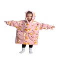 thumbnail image 4 of Wearable Blanket Hoodie for Adults Sherpa All Patterns Oversized Sweatshirt Blanket with Pockets, 4 of 6