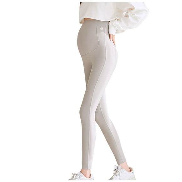 ShomPort Women's Maternity Leggings Over The Belly Maternity Yoga Pants Stretchy Workout Pant Pregnancy Leggings