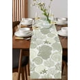 thumbnail image 2 of Coastal Sage Green Table Runner Ocean Coral Starfish Shell Modern Tablerunners 13 x 72 Inch, Table Decorations Tabletop Scarf for Summer Gathering Holiday Farmhouse Kitchen Dining Decor, 2 of 6