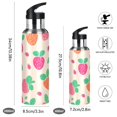 thumbnail image 2 of Cute Strawberry Stainless Steel Water Bottle 34oz/1000ml Double Wall Vacuum Insulation Leakproof for Sports Travel, 2 of 9