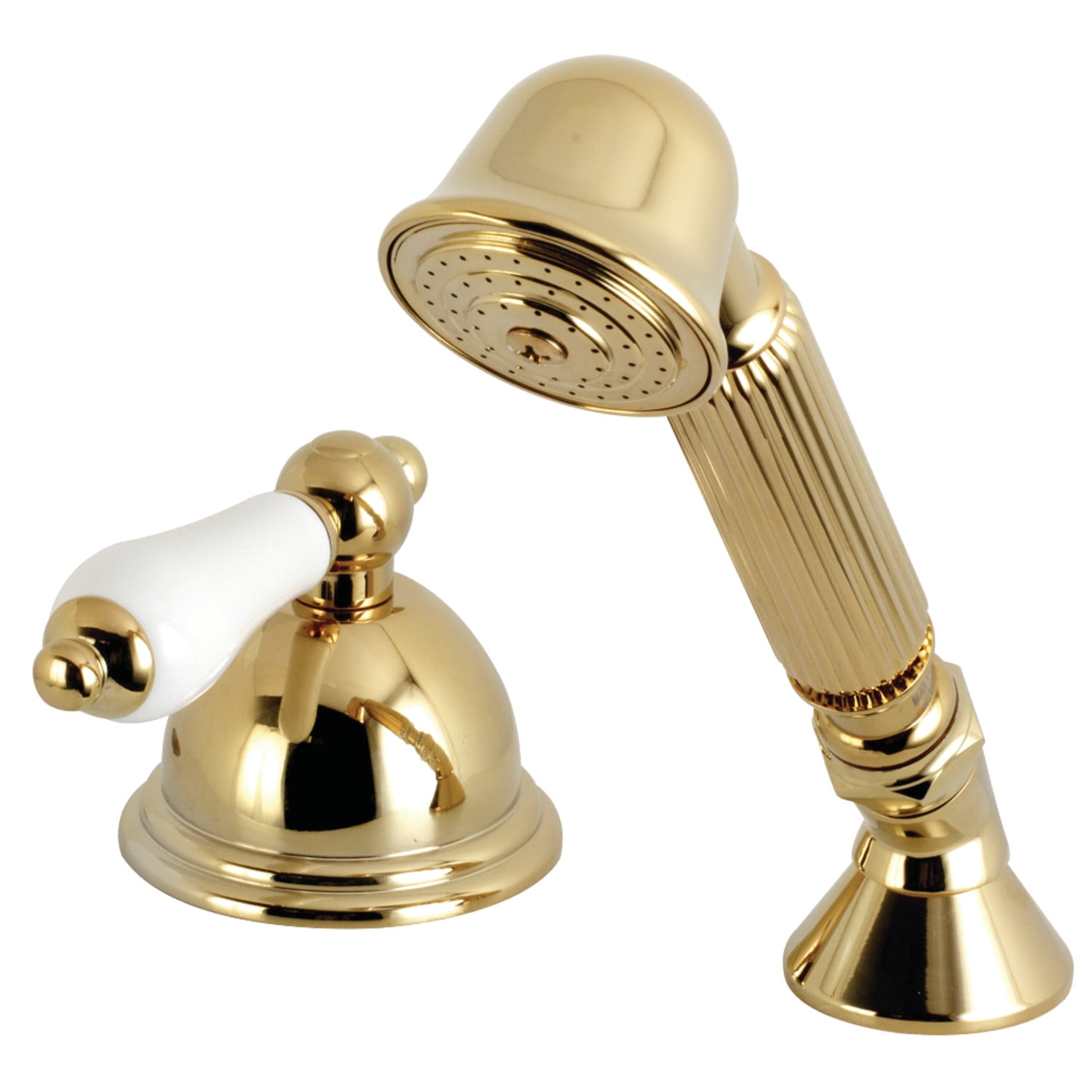 Kingston Brass KSK3352PLTR Deck Mount Hand Shower with Diverter for