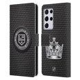 thumbnail image 1 of Head Case Designs Officially Licensed NHL Los Angeles Kings Puck Texture Leather Book Wallet Case Cover Compatible with Samsung Galaxy S21 Ultra 5G, 1 of 6