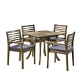 thumbnail image 6 of Noble House Casa 5 Piece Wooden Square Patio Dining Set in Gray, 6 of 6