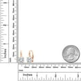 thumbnail image 3 of Gem Stone King 18K Rose Gold Plated Silver Dangle Earrings Set Cushion 3.40cttw Moissanite, 3 of 4