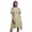 Beige, variant on Bimba Damask Print Women’s Chic Style Cold Shoulder Shift Dress Summer Tunic -Medium