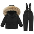 thumbnail image 2 of shoper Snowsuits for Kids Winter Coat and Snow Pants Set Warm Overalls Ski Suits Winter Toddler Girl Outfits Black 120, 2 of 3