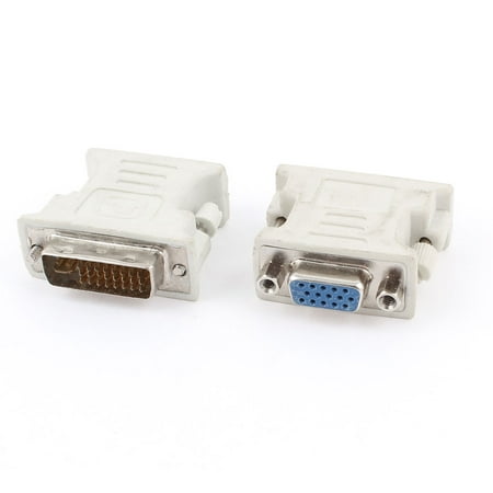 12 Pin Adapter - Unique Bargains 2Pcs DVI-I 24+5 Pin Male Dual Link to VGA 15 Pin Female Adapter Convertor White