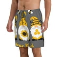 thumbnail image 2 of KLL Bee Kind Men's Casual Summer Beach Shorts Hawaiian Shorts with Pockets-Small, 2 of 5